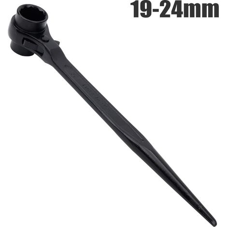 Clé à cliquet à embout pointu - 19-24 mm - pour entretien mécanique automobile et chantier - 1 pièce (1/5)
