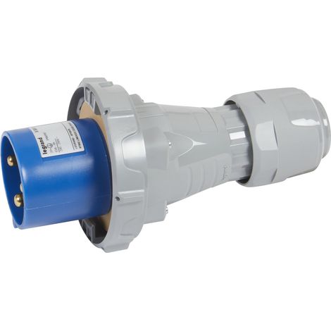 Fiche droite 63A 2P+T 230V IP67 LEGRAND 555524
