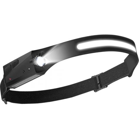 VENTEO - Lampe Frontale LED Lampe Torche Technique à Éclairage Large Bandeau LED Rechargeable à Détection de Mouvement (1/5)