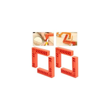 Juego de 4 escuadras de posicionamiento de 90 grados, 150 mm, para carpintería, marcos de fotos, cajas, armarios o cajones, regla de ángulo recto tipo L, herramienta de carpintero (150 mm) - Crezuo