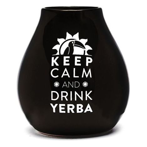 Matero nero con logo Keep Calm