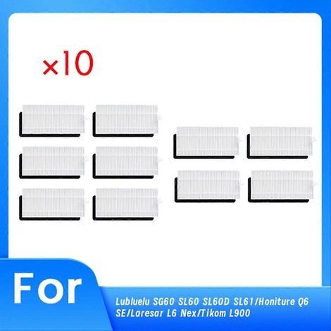 Lot de 10 filtres de nettoyage pour aspirateur robot Lubluelu SG60 SL60 SL60D SL61/Laresar L6 Nex. (1/5)