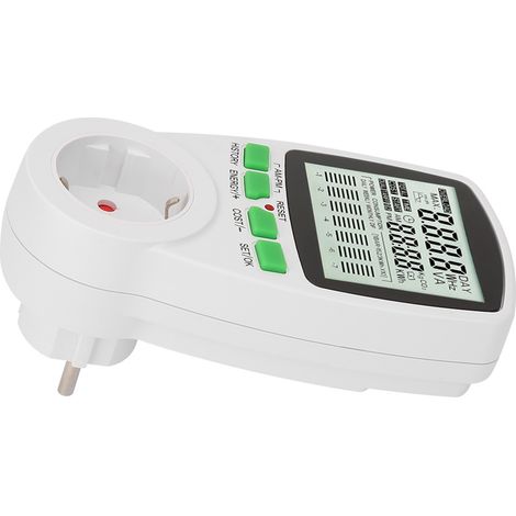 Compteur Énergie 0-9999KWh Prise Wattmètre 0-16A Moniteur Conso Électrique (EU 230V) (1/3)
