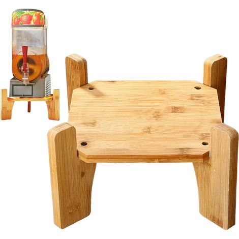 Support pour distributeur de boissons - Support en bois pour carafe à eau – (1/5)
