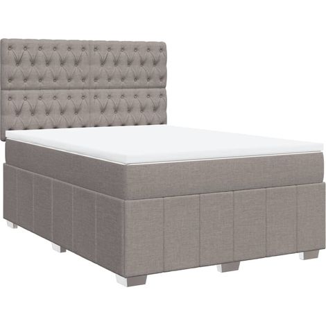 Maison Exclusive - Boxspringbett mit Matratze Taupe 140x190 cm St