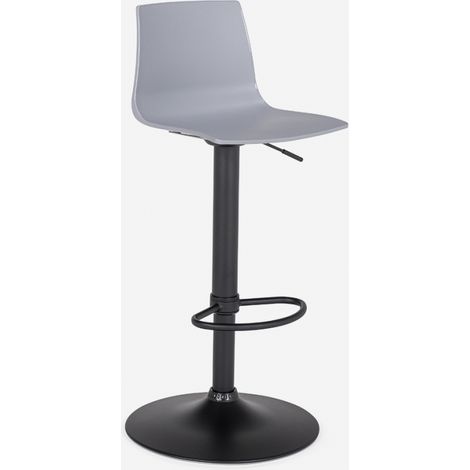 Tabouret bar de cuisine design noir mat réglable en hauteur Grand Soleil Imola Matt - Gris (1/5)