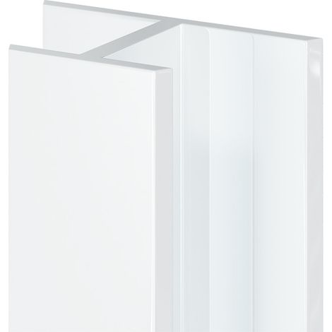 WholePanel 10mm White Aluminium Wall Panel H Joint Trim (1/5)