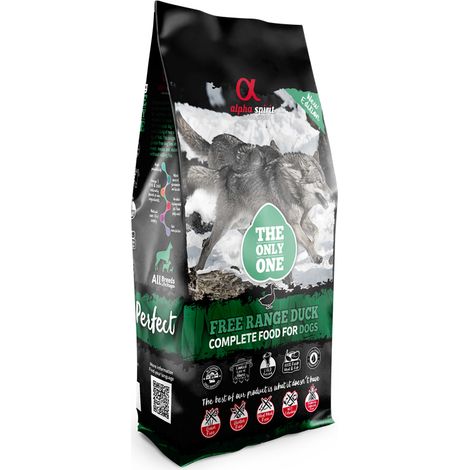 Alpha Spirit Komplettes Entenfutter für Hunde 12 kg