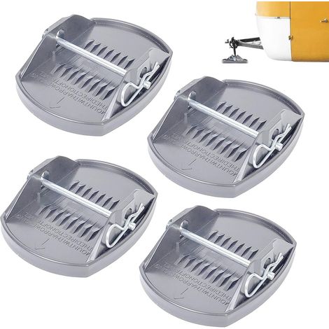 Coussinets de cric stabilisateurs, coussinets de cric pour camping-car, Stabilisateurs de cric permanents, Grands coussinets de cric 4 pièces, bloc de nivellement flexible, coussinets de support antid (1/5)