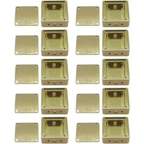 10X BoîTier en Aluminium Blindage BoîTier Oxyde Conducteur Doré ÉLectromagnéTique (1/5)
