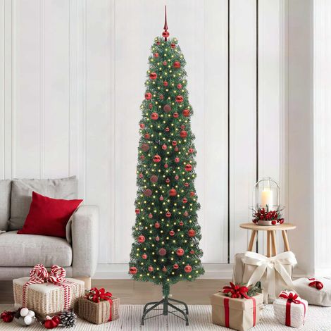 Künstlicher Weihnachtsbaum mit 300 LEDs mit Ständer Grün 210 cm