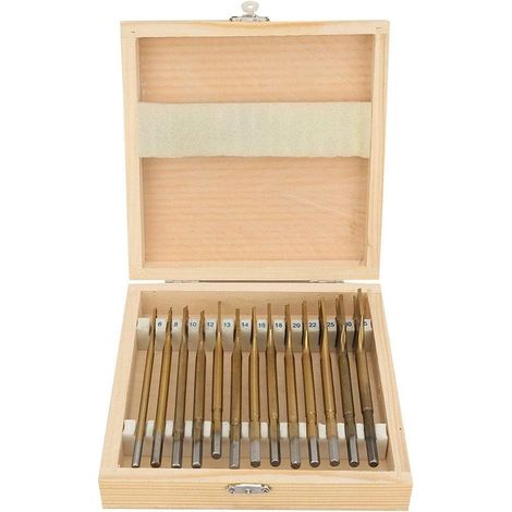 13PCS Forets Plats Bois Ensemble de Mèches Foret Plat en Acier à Haute Teneur en Carbone, avec Boite de Rangement (1/4)