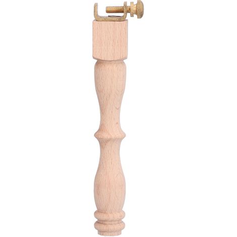 Pieds de cadre à broder en bois naturel avec vis en laiton pour broderie, couture et tricot (1/5)
