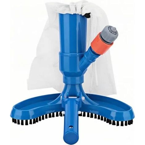 1 aspirateur de piscine, nettoyeur à jet sans électricité, avec sac en filet, pour piscine, spa, fontaine et étang (1/4)