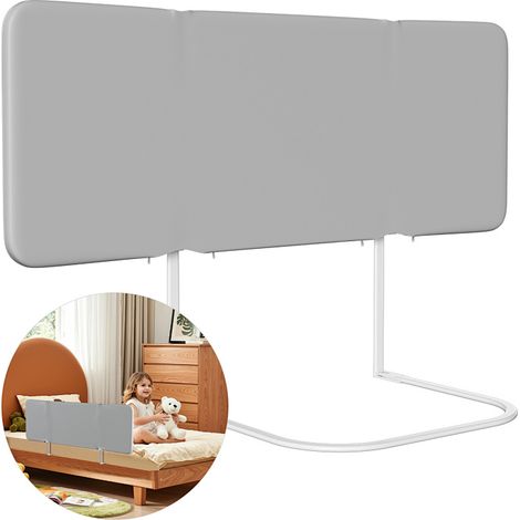 Wolketon Sponda letto bimbi 120 cm, angolo regolabile 0/90/135/180°, grigia (1/5)