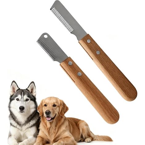 2-Piece Stainless Steel Dog Trimmer Knife Set (1/5)