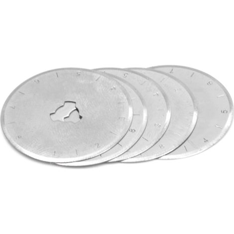 vhbw 5x cuchillas de repuesto para cortadoras rotativas, cuchillos rotativos, cúters - Cuchillas de 28 mm (1/2)