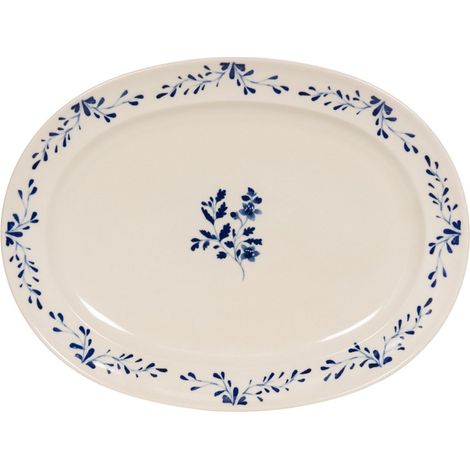Table Passion - Plat ovale Appoline bleu 42x30 cm (1/4)