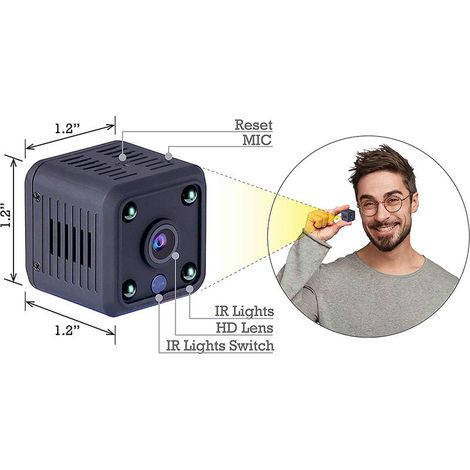 Mini-Überwachungskamera – Automatische Infrarot-Nachtsicht – Weitwinkel-Bewegungserkennung – Fernvideo (1/5)