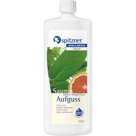 Spitzner Saunaaufguss Salbei Grapefruit 1 L Wellness Sauna Aufguss 1000 ml