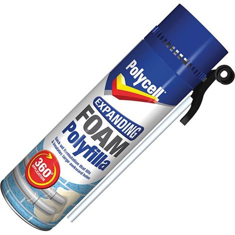Polycell Expanding Foam Filler Gun – 500ml for Gap Filling and Insulation
