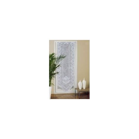 Rideau de porte en dentelle 60cm x 180cm – 100% polyester – Semi-transparent – Poche pour tringle – Filtration de lumière