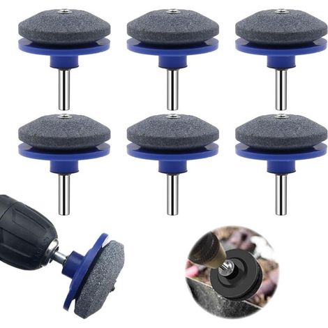 6 Pièces Aiguiseur de lame de tondeuse à gazon, 5CM Affuteur Lame Tondeuse Gazon Universel, Aiguiseur de Tondeuse, Aiguiseur Lame Tondeuse, Lawnmower Dull Blade Sharpener pour Outils de Jardin (1/5)