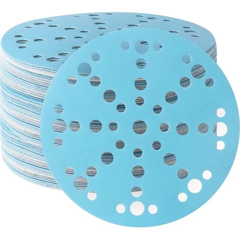 Disques Abrasifs 150 mm Céramique, 49 Trous, Grain 80, Lot de 50 (1/5)