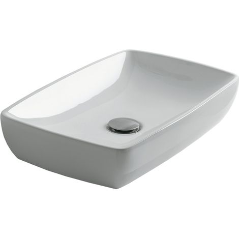 Lavabo à poser céramique H10 50 x 32 cm - Ondyna WH15009 (1/4)