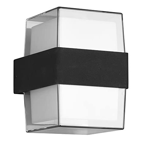 MOLINA APPLIQUE DA ESTERNO IN FUSIONE ALLUMINIO ANTRACITE DOPPIO DIFFUSORE QUADRATO H. 13,2CM IP54 LED 9,2W 1100lm, 3000K (1/4)
