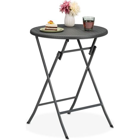Runder gartentisch in rattanoptik 8831