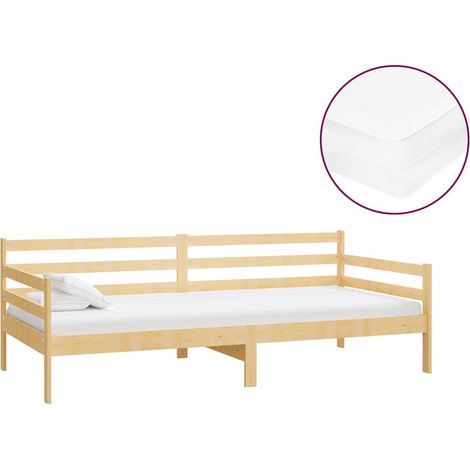 Maison Exclusive - Sofá cama con colchón madera de pino maciza 90 (1/5)
