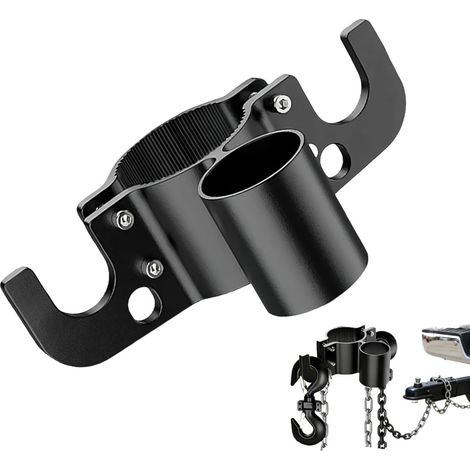 Organisateur de chaîne de remorquage,Support Robuste en Aluminium pour Faisceau de câbles - Range-chaîne de remorquage pour Camping-Car avec Porte-Prise 7voies pour Attelage De Camion (1/5)