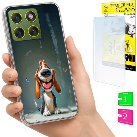 Funda para Motorola Edge 70 con foto, diseño de perro y cristal. (1/5)