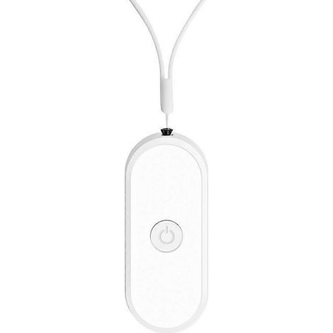 Collier purificateur d'air portable, à ions négatifs, rechargeable par USB, format voyage, compact et confortable - Blanc (1/5)