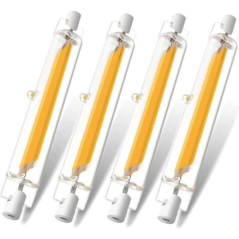 Ampoules R7S LED 118mm Dimmable20W Blanc Froid 6000K 2000LM LED R7S Équivalent à Lampe Halogène 200W.R7sLed Sans Scintillement.Éclairage à Faisceau 360°.4 Pièces (1/5)