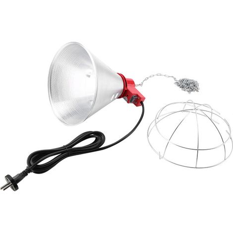 Ampoule de lampe chauffante rouge infrarouge avec lumière à réglage bas pour poussins, porcs, volaille, prise ue 220V (1/5)