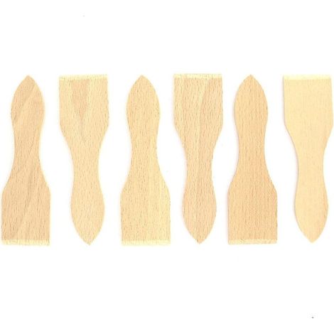 Set mit 6 Raclettespateln aus Holz, 12,8 cm und 3,7 cm (1/3)