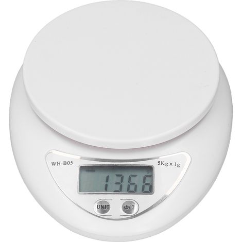 Balance de cuisine numérique 5 kg haute précision, écran LCD, petite balance alimentaire pour la perte de poids, la pâtisserie et la cuisine (1/5)
