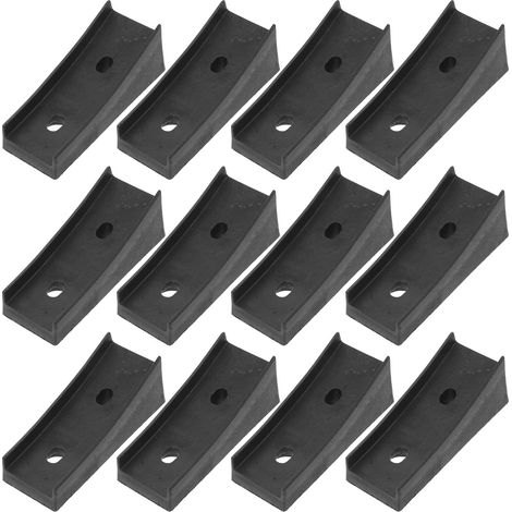 Patins pour Chaises de Bureau en Caoutchouc Noir, Protection Antirayures Structure Arquée de Bateau, Lot de 20 Pièces pour Meubles à Domicile ou Bureau (1/5)