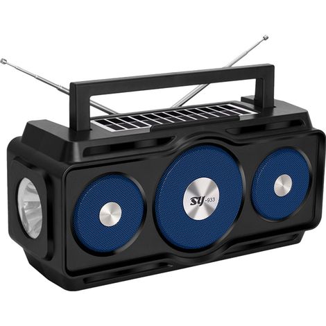 Radio étanche avec haut-parleur Bluetooth, radio numérique portable AM/FM avec lampe torche, lampe de lecture, lampe torche rechargeable étanche à remontoir, chargeur de téléphone portable, équipement (1/5)