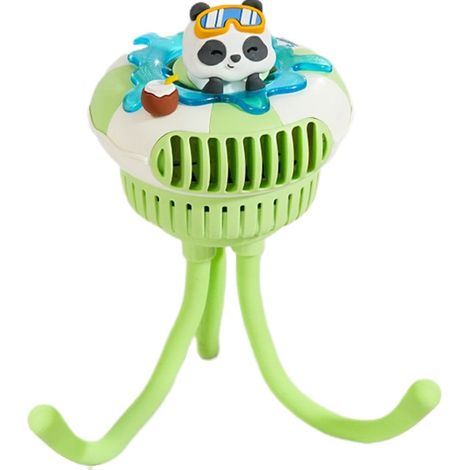 Ventilateur à clip pour poussette bébé portable, ventilateur personnel silencieux 3 vitesses flexible, accessoire rafraîchissant rechargeable USB pour voyage, camping et extérieur (1/5)