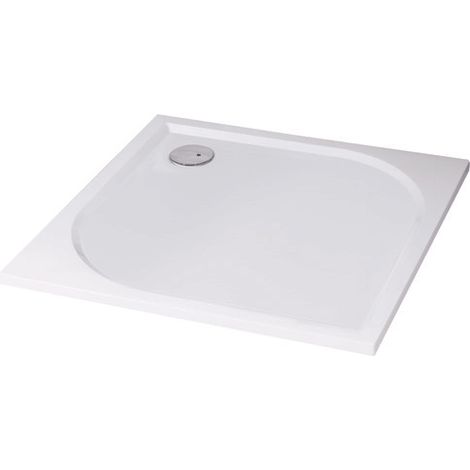 ONDEE ZEN - Receveur de douche HESTIA - 80x80cm - Résine - Blanc - Extra-plat - Antidérapant