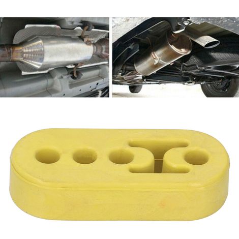 Amortisseur universel réglable en polyuréthane à 4 trous de 12 mm, pour l'amortissement des vibrations et le confort d'échappement, jaune. (1/5)