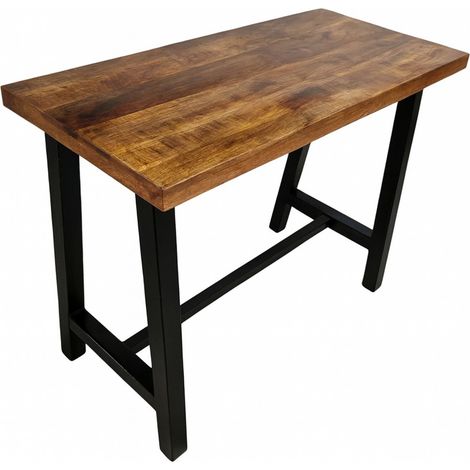 Induse Bar Table 130cm - Mango Wood/Iron - L60 x W130 x H102 cm