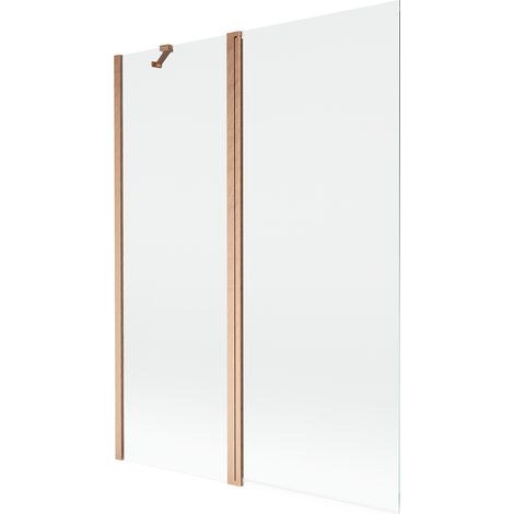 Mexen Mist mampara de ducha 2 alas 130 x 150 cm, transparente, cobre cepillado - 8A9-130-011-65-00 (1/5)