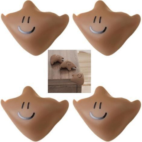 Baby Protection Table Corner - 4 Piece Kit, Brown, Wraps Around Sharp Table Edges to Prevent Bumps and Shocks (1/5)