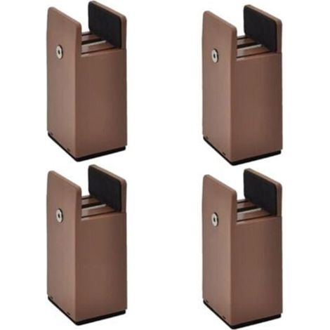 4er-Set verstellbare Möbelfüße – Braun – Höhe 100 mm – Passend für 10–37 mm