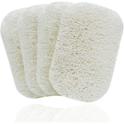Non-Slip Soap Dish Pads, Self-Draining Soap Dish, Soap Dish for Shower, Kitchen, Bathroom, Travel, Hotel, Cleaning Supplies (White, 4) (1/4)