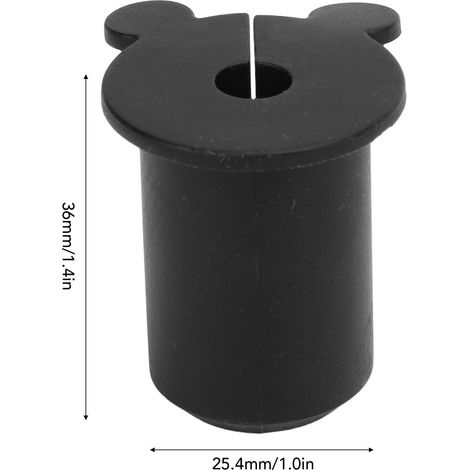 Ortviai Bouchon de passage murale en silicone pour câble satellite et Ethernet – 10 pièces, diamètre 25,4 mm, noir (1/4)